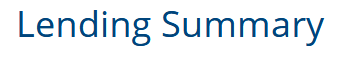 Lending summary header image